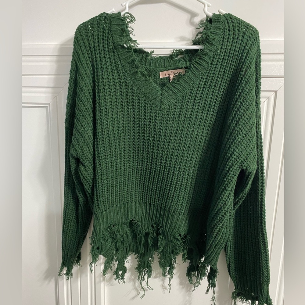 Love Tree green sweater